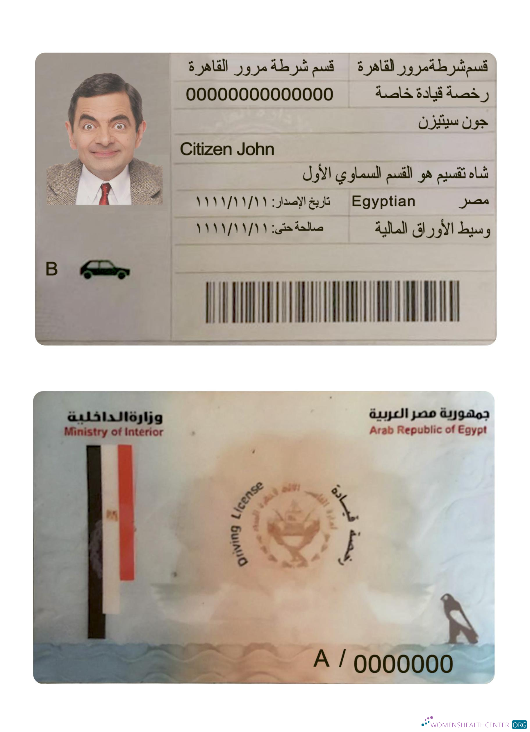 download Egypt driving license
